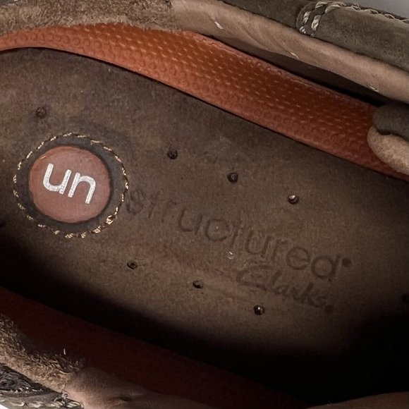 Clarks UnStructured Brown Leather Mesh Lace Up Shoes Men's 10M 33628 EUC - Picture 9 of 11